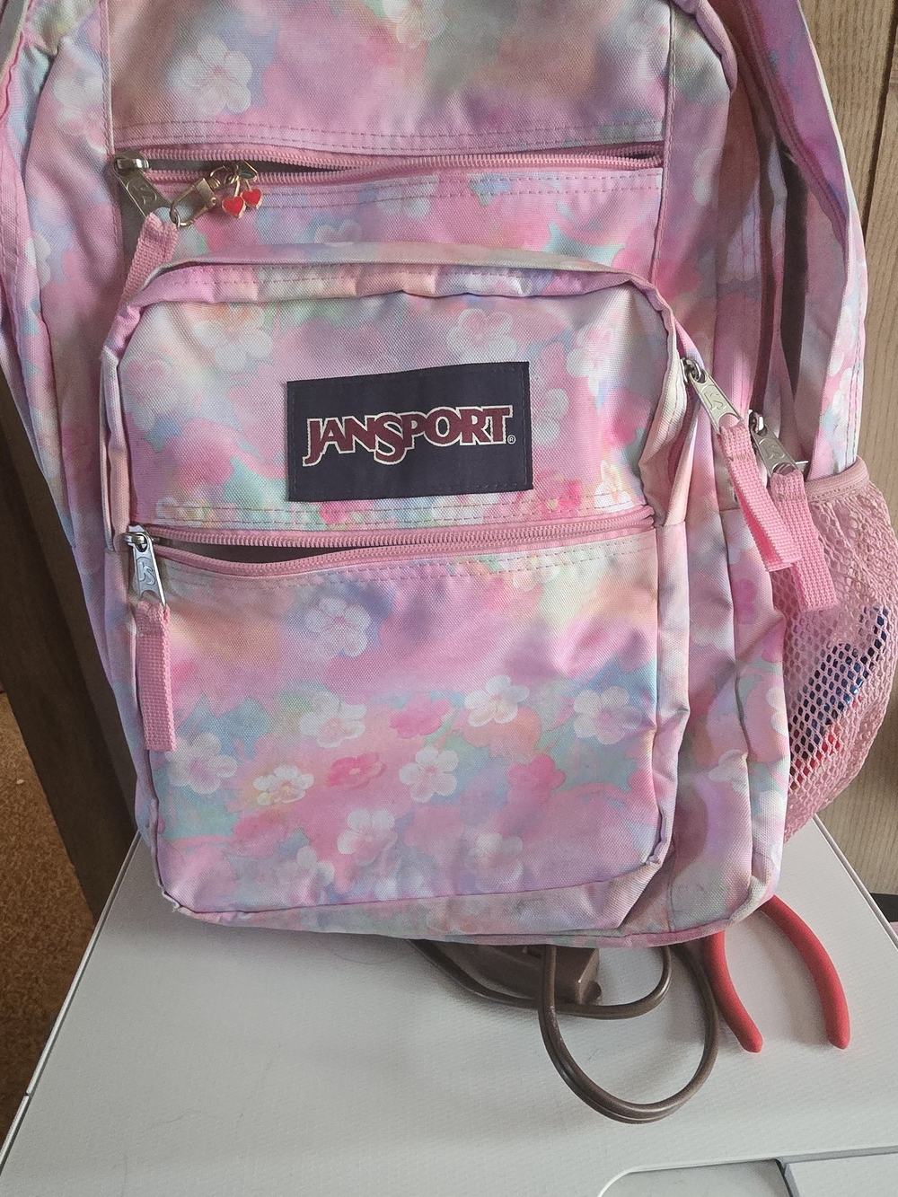 Jansport Pastel Pink Floral Kids Backpack